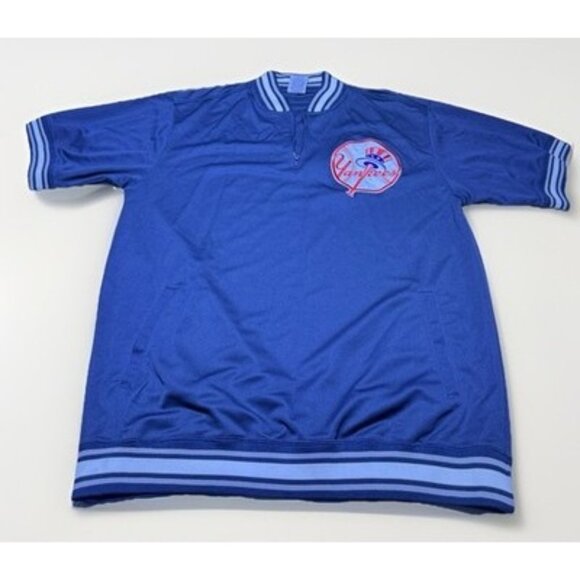 Vintage True Fan New York Yankees Quarter Zip Jersey XL - Picture 1 of 6